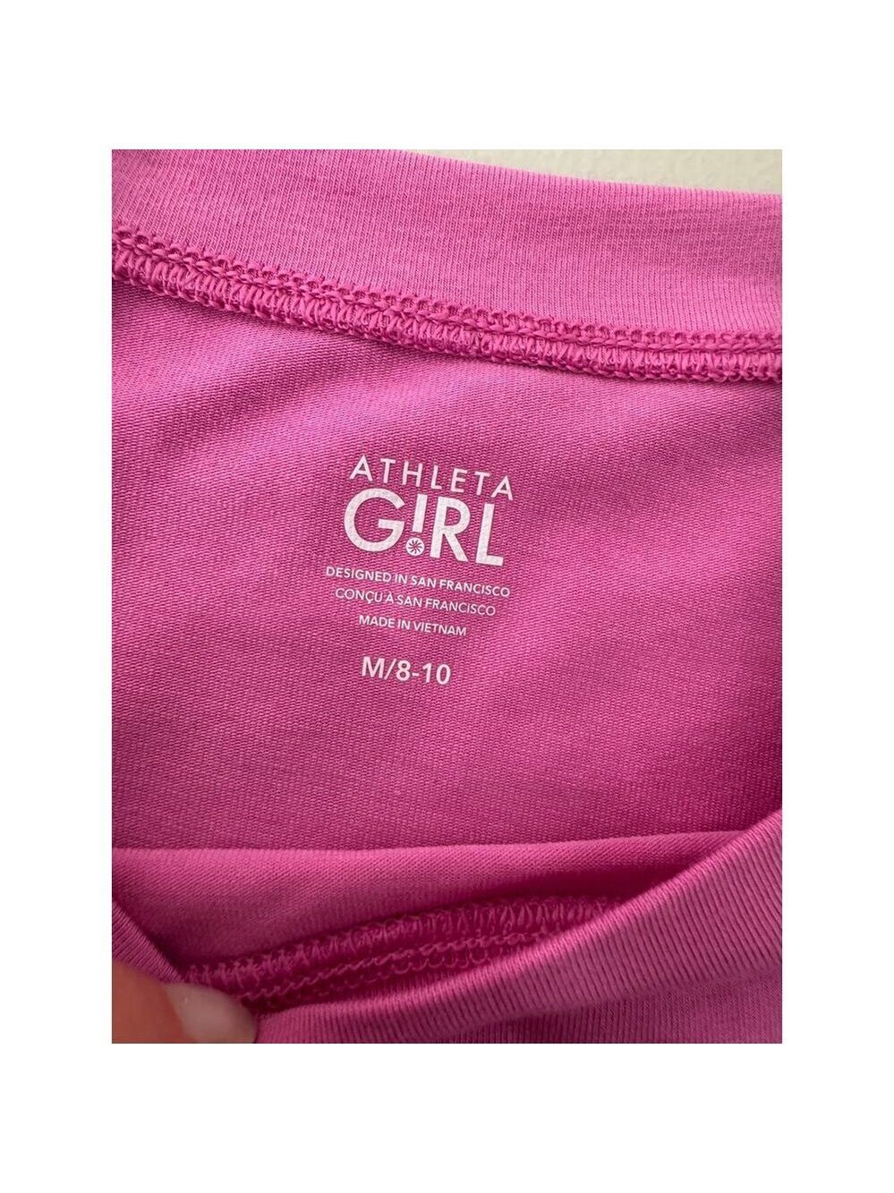 Athleta Girl dolman top, size 8/10, pink NWT - Picture 3 of 7